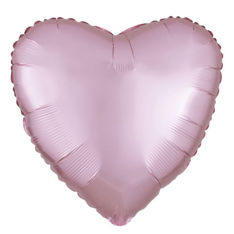 Folienballon in Herzform in der Farbe Satin-pastell-pink