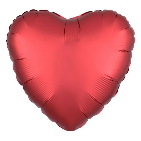 Folienballon in Herzform, Farbe Sangria rot