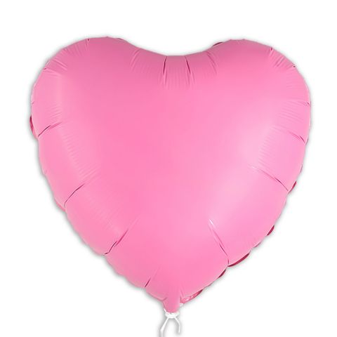 Pinker Folienballon ohne Aufdruck. 45 cm groß